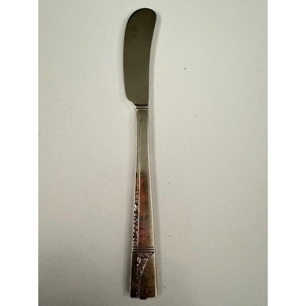 vintage Oneida Nobility silverplate butter knife in the Caprice pattern